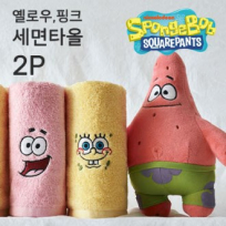 스폰지 밥& 뚱이 캐릭터 컬러 수건세트 2매 (150g) [국내생산]