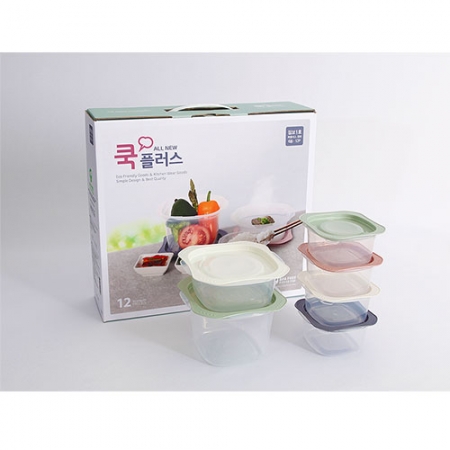 쿡 플러스 점보 1호 6종  밀폐용기 12P #2