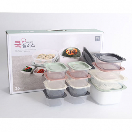 쿡 플러스 점보 5호 12종 밀폐용기 26P, 찜판 + 분리판 #2