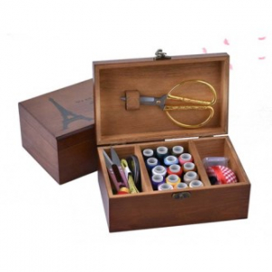 에코라이프 반짇 고리 휴대용 바느질 나무 공구함 CCH215