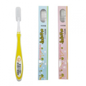 미소덴탈 어린이 기린 칫솔, 빨강 파랑 초록 노란 색상 다양 어린이 칫솔 (인쇄 포함) 칫솔캡 포함 [국산]