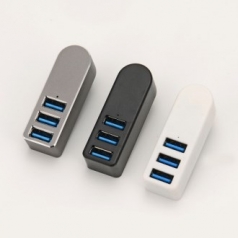 CC754 모던오피스 180도 회전 가능 USB 허브3구