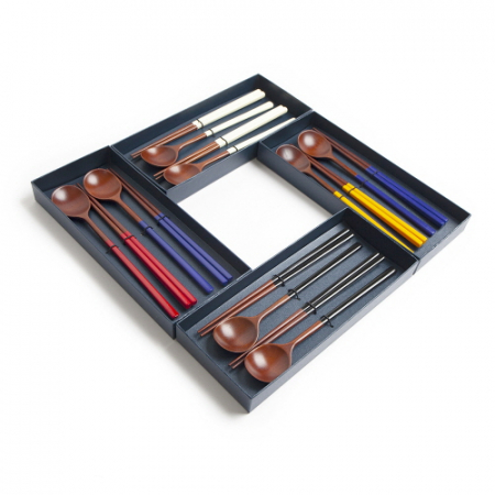 숨쉬는 나무 오방달 수저 2인 선물세트 #2