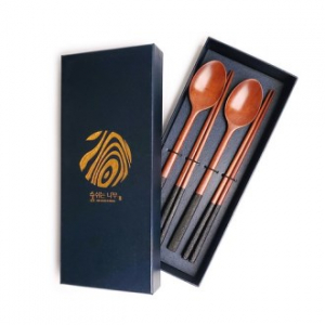 숨쉬는 나무 참숯 수저 2인 선물세트