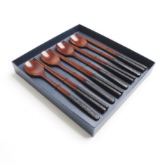 숨쉬는 나무 참숯 수저 4인 선물세트