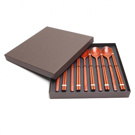 숨쉬는 나무 옻칠 수저 5인 선물세트 #2