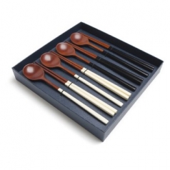 숨쉬는 나무 오방 달수저 4인 선물세트