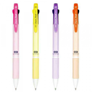 [국산] 체크 칼라 3색펜 0.5mm +네온 형광펜 4color
