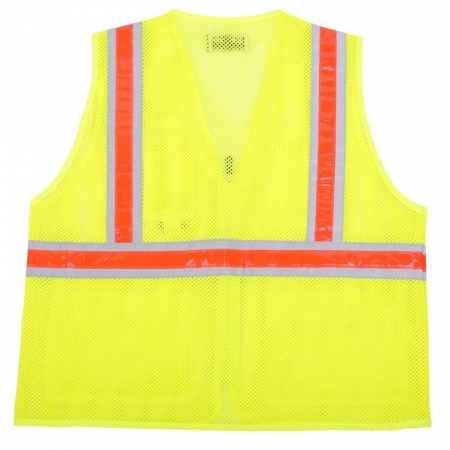 왕망사 PVC 이중 반사띠 조끼 #3