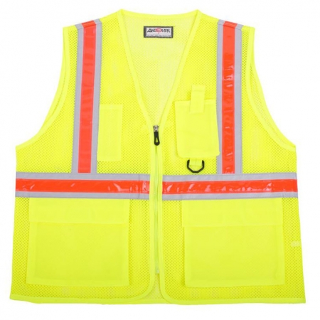 왕망사 PVC 이중 반사띠 조끼 #2