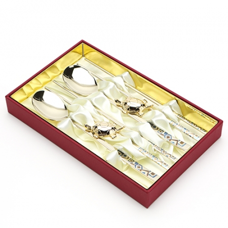 마마 티타늄 거북 부부 수저 세트 #2