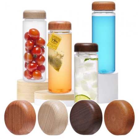 (H-016) 트라이탄 네츄럴 우드 오보틀 500ml / 풀칼라 #2