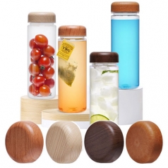 (H-016) 트라이탄 네츄럴 우드 오보틀 500ml / 풀칼라