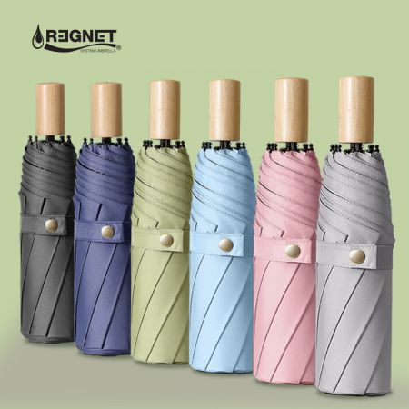 포레스트 8K 3단 UV코팅 나무 손잡이 양우산 #2