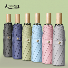 포레스트 8K 3단 UV코팅 나무 손잡이 양우산