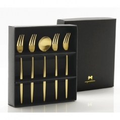 폴리 무광 골드 수능 포크 선물 세트