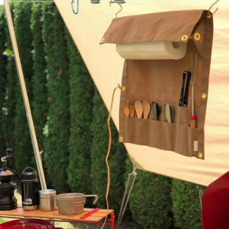 CD085 네이쳐 캔버스 식기 수납 가방 캠핑 오거나이저 #2