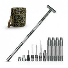 CD533 네이쳐 고급 다기능 T형 등산 스틱 생존 스틱 (4바)