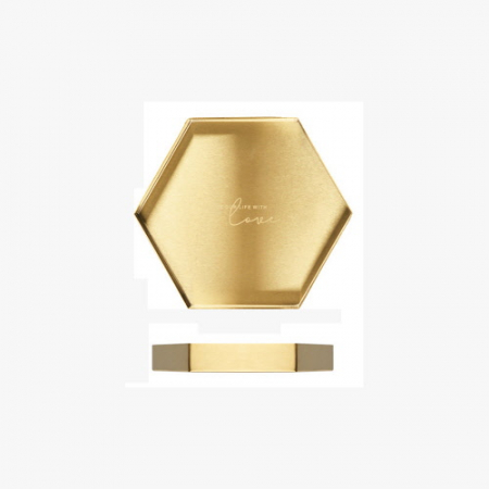 CD460 EL 골드 스테인리스 수납 트레이 (육각형) #2