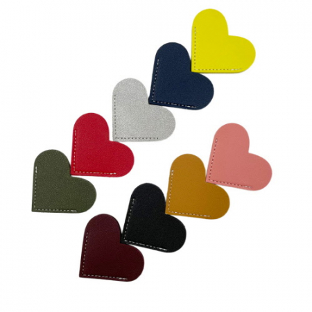 CD389 모던오피스 가죽 하트 북마크 선물 #2