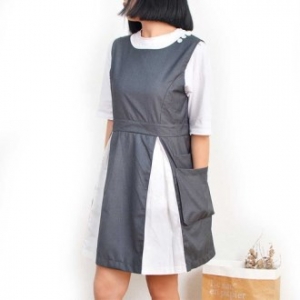 CD198 EL 블라우스형 앞치마 어린이집 교사 보육원 앞치마