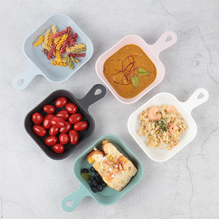 사각 항균 손잡이 앞접시 5P 세트 #2