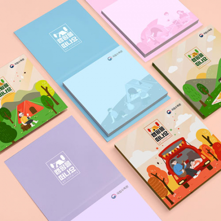 정사각 컬러 메모잇 // 주문제작형 #2