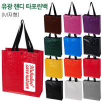 유광 핸디 타포린백 (M자형) 37x41x13cm