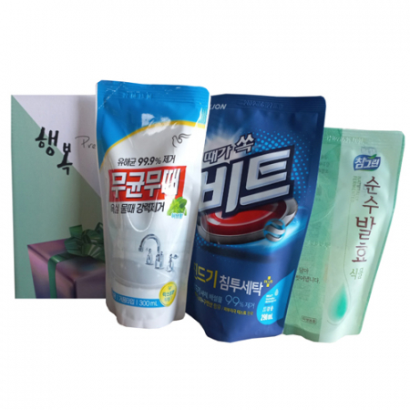 세제 3종 세트-4호 (무균무때 욕실용 300ml + 비트 세탁세제 290ml + 참그린 식물 주방세제 300ml) #2