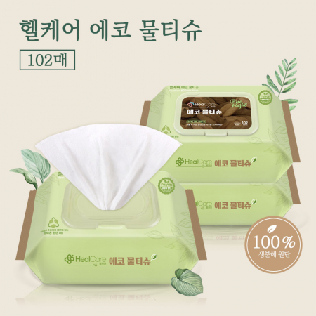 헬케어 에코 물티슈 40g, 캡형 102매 #2