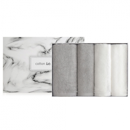 코튼랩 40수 바스타올 1매 + 30수 호텔수건 170g 3매 선물세트 #2