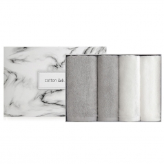 코튼랩 40수 바스타올 1매 + 30수 호텔수건 170g 3매 선물세트