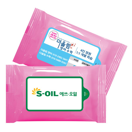 스마일 핑크 물티슈 (20매) #2