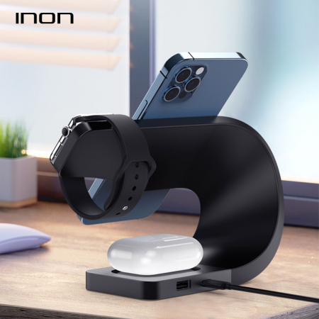 [ 무선충전기] 아이논 15W 맥세이프 마그네틱 4in1 고속 무선충전기 IN-MSWC020 #5