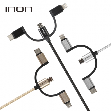 [케이블] 아이논 3in1데이터 고속충전 멀티 케이블 0.5M #6