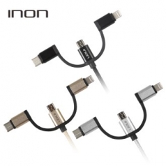 [케이블] 아이논 3in1데이터 고속충전 멀티 케이블 0.5M