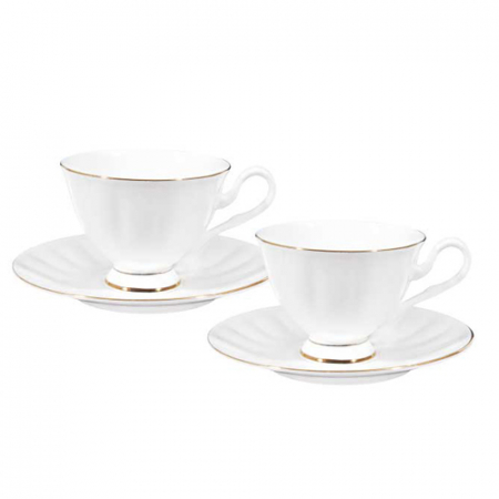 영국R 본차이나 모던골드 커피 세트 4p 2조 #3