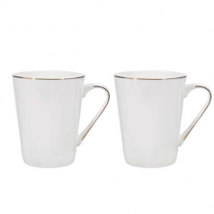 영국R 본차이나 모던골드 머그 2p