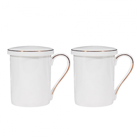 영국R 본차이나 모던골드 뚜껑머그 2조 4p #2