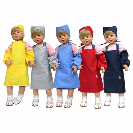 아동 목끈형 방수 앞치마 3종 세트 (앞치마, 두건, 팔토시) [국내 제작] #2