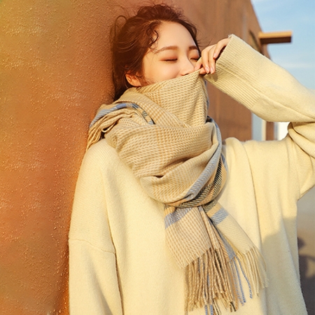 헤링본 체크 머플러 70*180 빅사이즈 목도리 #2