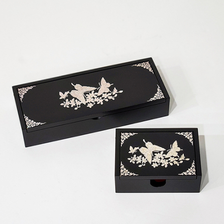 아름누리 필함 명함함 금띠볼펜세트 꽃나비 #2