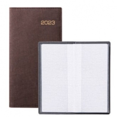 린넨 투명 밤색 수첩 48절