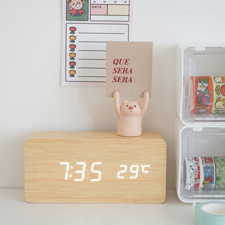 베릭스 모던 우드 탁상시계 WT-50 #3