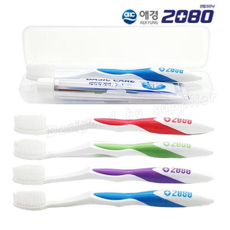 선물세트 에코백 애경 2080 칫솔+2080 치약 칫솔 치약 세트 #3