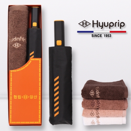 협립 3단 60 10K 컨테이너 완전자동 우산+40수 호텔 코마 180타올 1p- 세트 #2