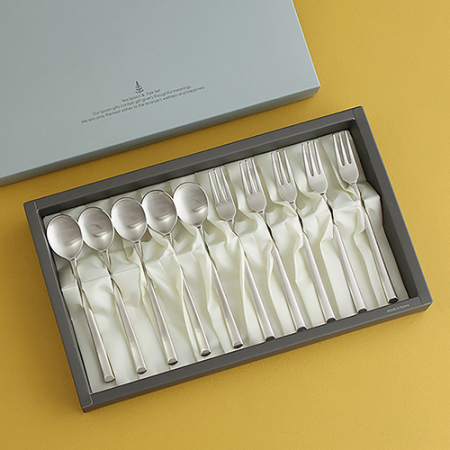 티티 티스푼 포크 10P (종이케이스) 돌답례 #2