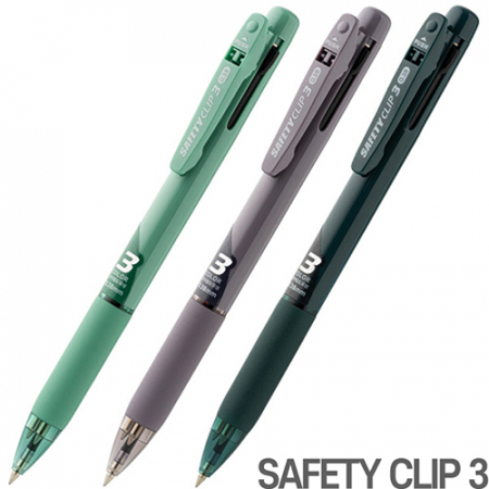 세이프티 클립 3색 볼펜 0.38mm #2