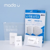 에브리데이 슬림 위생키트 B타입 나이스엘 마스크 (KF94) (대형) 2매 / 손소독 스프레이 / 손세정 물티슈 / 항균파우치