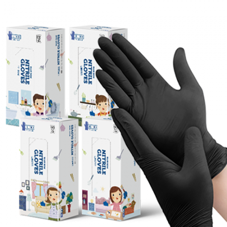 블루본 아이노우 니트릴 장갑 블랙 100매입 #2